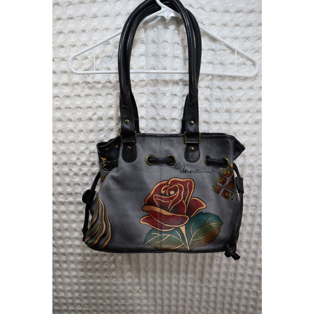 Anna by Anuschka Leather ROSE SAFARI-GREY.
